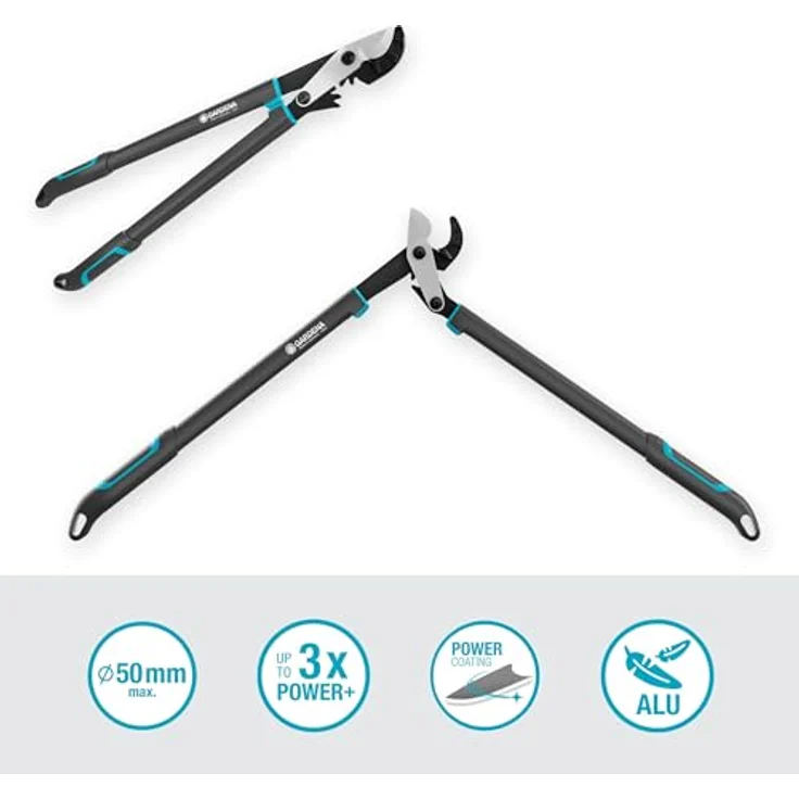 Gardena Astschere EnergyCut Pro L, Amboss-Schneidprinzip, leichtgängiges Getriebe, für max. 50 mm Durchmesser, rot – Bild 2