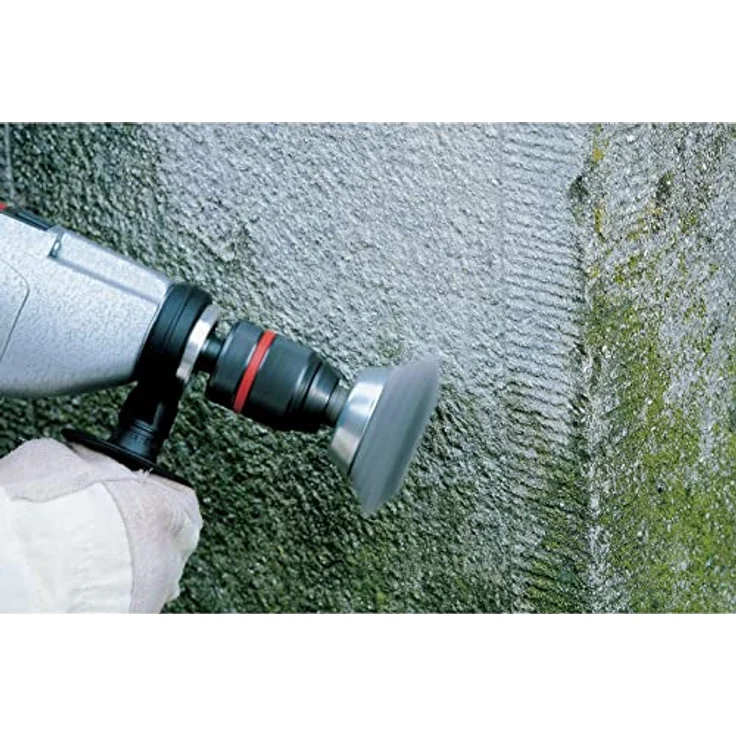 Wolfcraft Topfdrahtbürste Ø 80 mm, Stahl-Draht mit 6 mm Schaft, für Bohrmaschine, gewellt, auch für tiefe Löcher geeignet – Bild 3