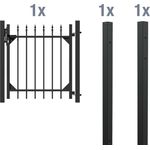 Alberts Einzeltorset Chaussee, zum Einbetonieren | matt-schwarz | Höhe 100 cm | Breite 1 m 
(510428)