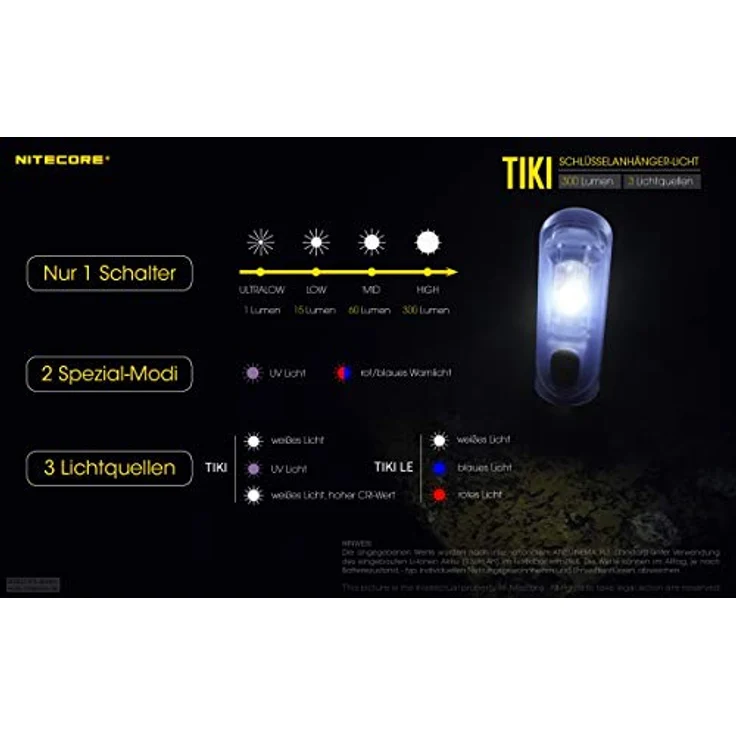 Nitecore FLASHLIGHT T SERIES 300 LUMENS-TIKI LE NITECORE – Bild 7