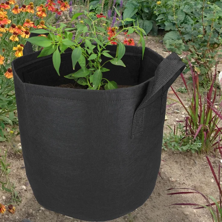 mumbi Pflanzsack aus Vliesstoff mit Griffen, 11 Liter – Bild 3