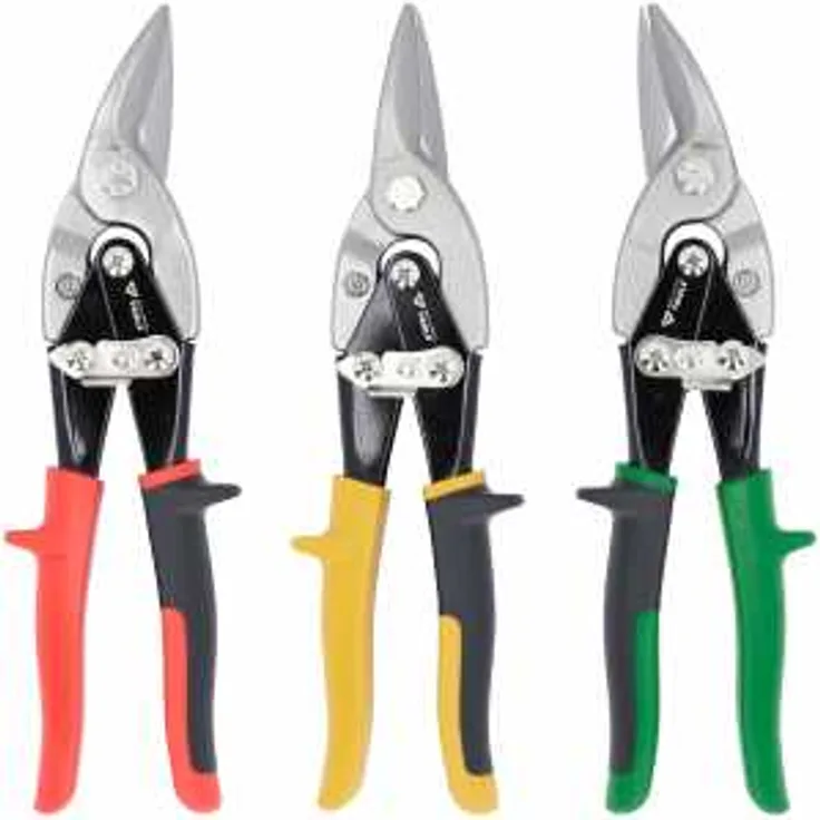 Brilliant Tools Hebel-Blechdurchgangsscheren-Satz, 3-tlg.