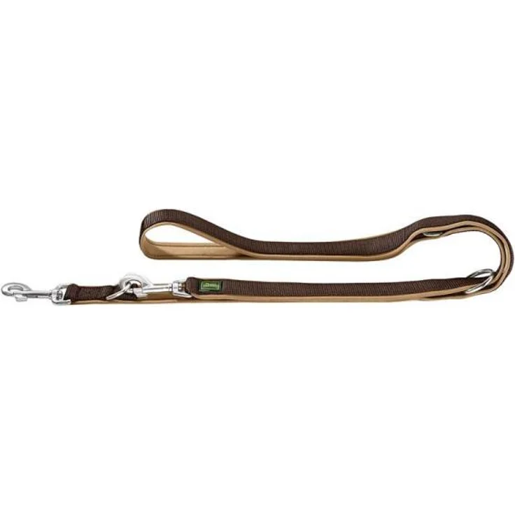 Hunter Hunde-Leine verstellbar Neopren braun-karamell 15-200 – Bild 1