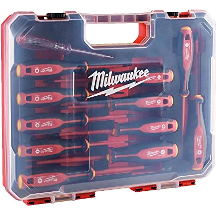 Milwaukee Tri-Lobe Schrauberdreher SET, VDE geprüft 12-teilig (PH/PZ/SL/T/Spannungsprüfer) – Bild 1