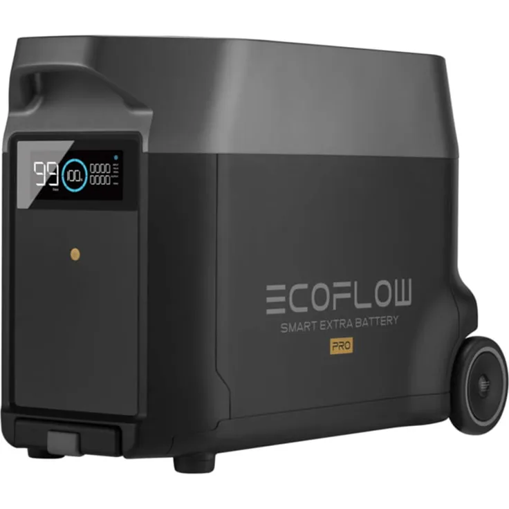 EcoFlow Delta Pro Extra Akkuerweiterung Elektro 3600 Wh Laufrollen 230 V Elektrostart 45 kg