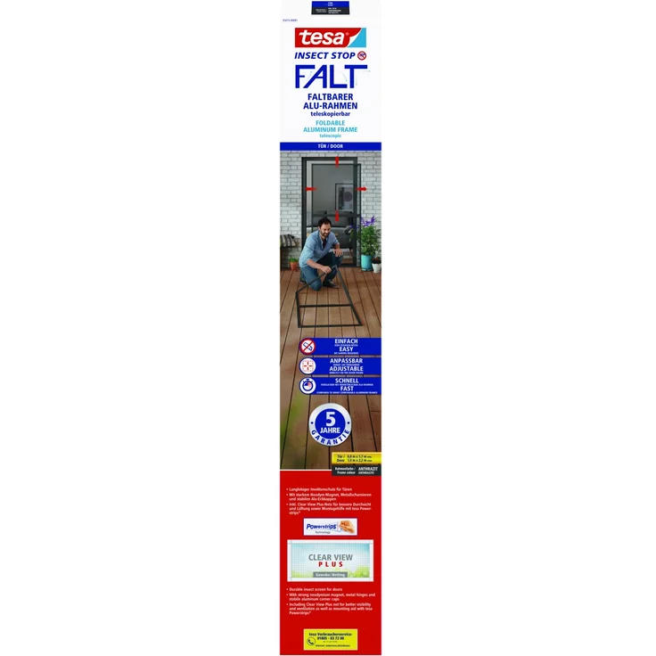Tesa FALT 55415-00001-00 Tür-Fliegengitter Anthrazit 1St. – Bild 2