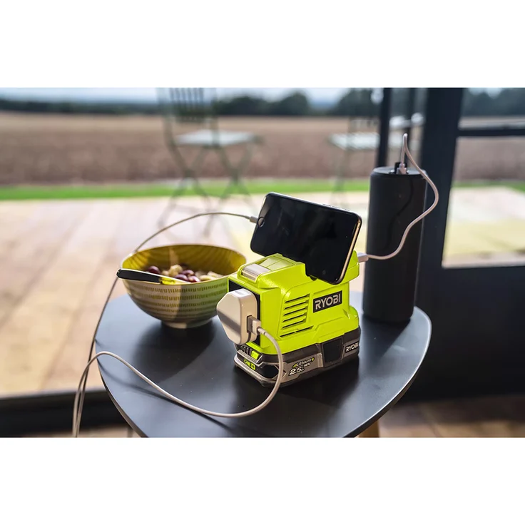 Ryobi Akku Wechselrichter ONEund 18 V, USB und EU-Stecker, mobile Stromquelle, RYOBI – Bild 4