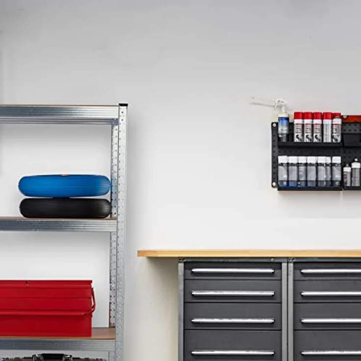 Schwerlastregal verzinkt, Traglast 280kg, 157x80x40 cm, 4 Böden, zum Stecken, Stahl, Lagerregal Keller, silber – Bild 4