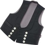 Zunftweste DETLEF, Zwirn-Doppel-Pilot, schwarz, Gr.56