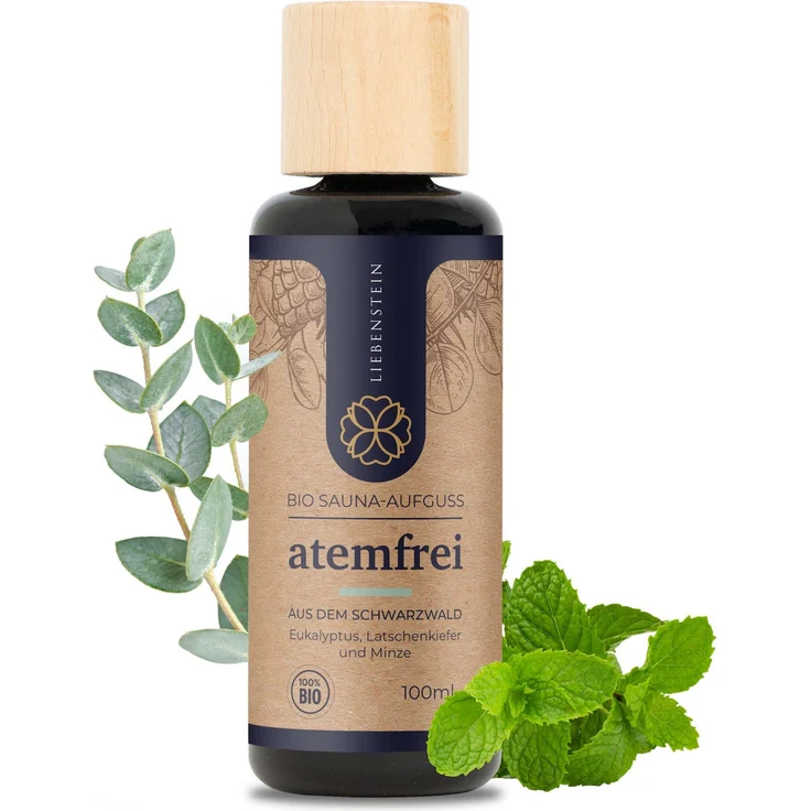 Liebenstein Saunaaufguss Atemfrei - Eukalyptus, Latschenkiefer & Minze 100ml naturrein – Bild 6