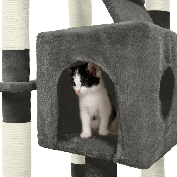 tectake Kratzbaum Mogli 170cm - grau – Bild 4