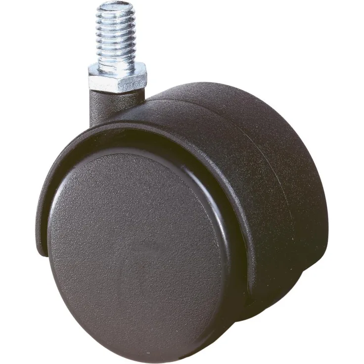 BS ROLLEN Kst.-Doppelrolle 40mm M8 x15,Gewindestift F75.040.G08