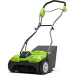 Greenworks Akku-Vertikutierer G40DT35 (Li-Ion 40V 35cm Arbeitsbreite 3200 U-min 20 Stahlmesser mit 76mm Tiefe 20l Fangsack ohne Akku und Ladegerät)