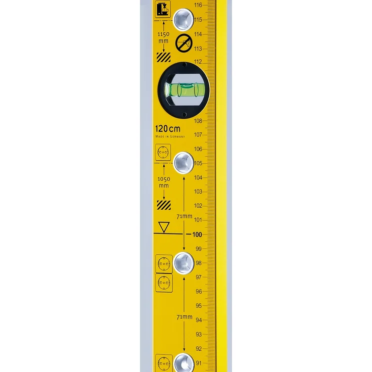 STABILA Elektriker-Wasserwaage Type 70 Electric, 43 cm, leichtes Alu-Profil, 1 Horizontal-Libelle, 1 Vertikal-Libelle, Markierlöcher, Made in Germany – Bild 9