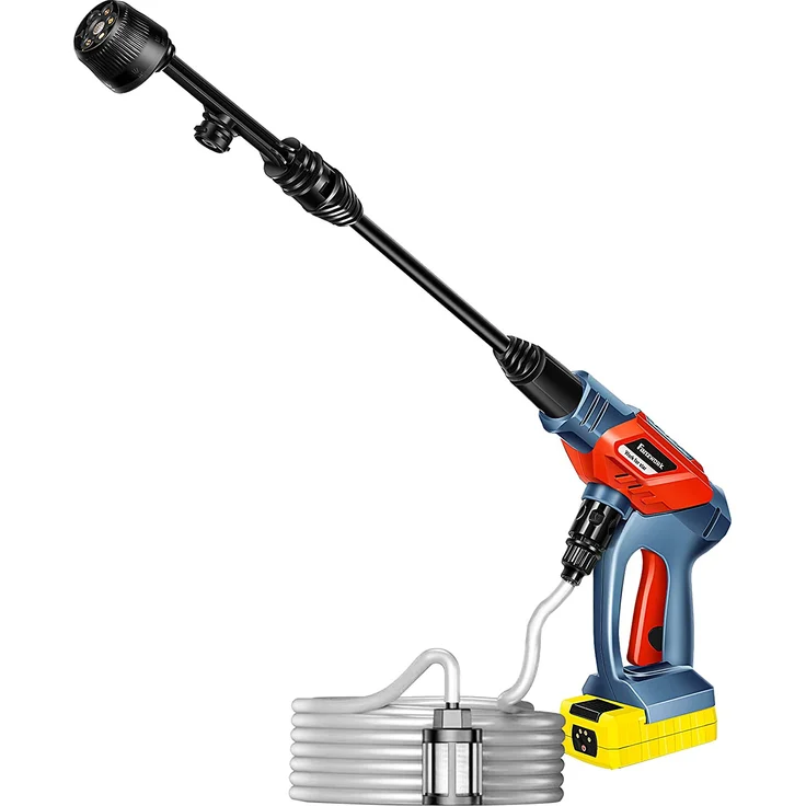 Fanztool Akku Hochdruckreiniger 20V mit 5-in-1-Multifunktionsdüse, 24 Bar Druck, Fördermenge 150 l-h, inkl. 6 m Schlauch mit Filter und 5 Liter Eimer – Bild 1