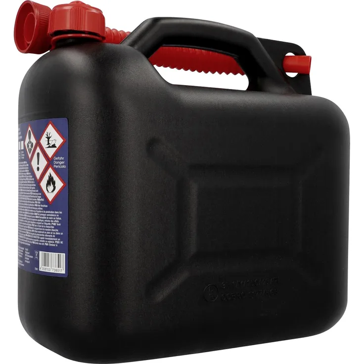 Unitec Benzinkanister 10L Kunststoff schwarz