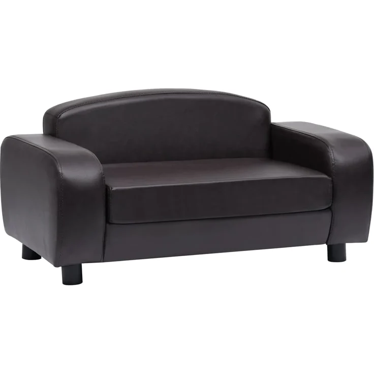 vidaXL Hundesofa Braun 80x50x40 cm Kunstleder – Bild 2