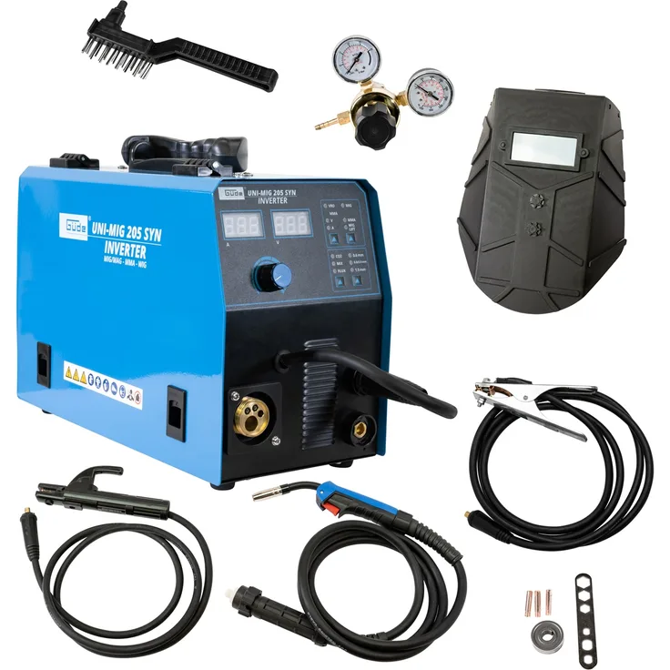 GÜDE Uni-Mig 205 SYN Universal Schweißgerät Fülldrahtschweißer Schweißer 200A