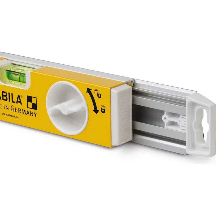 STABILA Teleskop-Wasserwaage Type 80 T, 80–127 cm, Alu-Profil mit Teleskopsystem, 1 Horizontal-Libelle, 1 Vertikal-Libelle, integrierte Rutsch-Stopper, Made in Germany – Bild 7