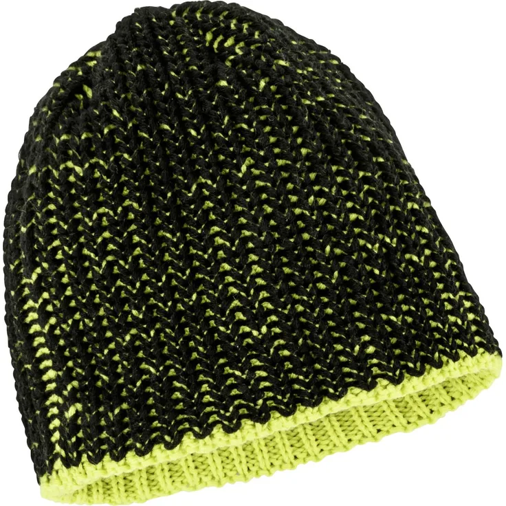 Bullstar Grobstrickmütze ULTRA schwarz/lime, Größe I