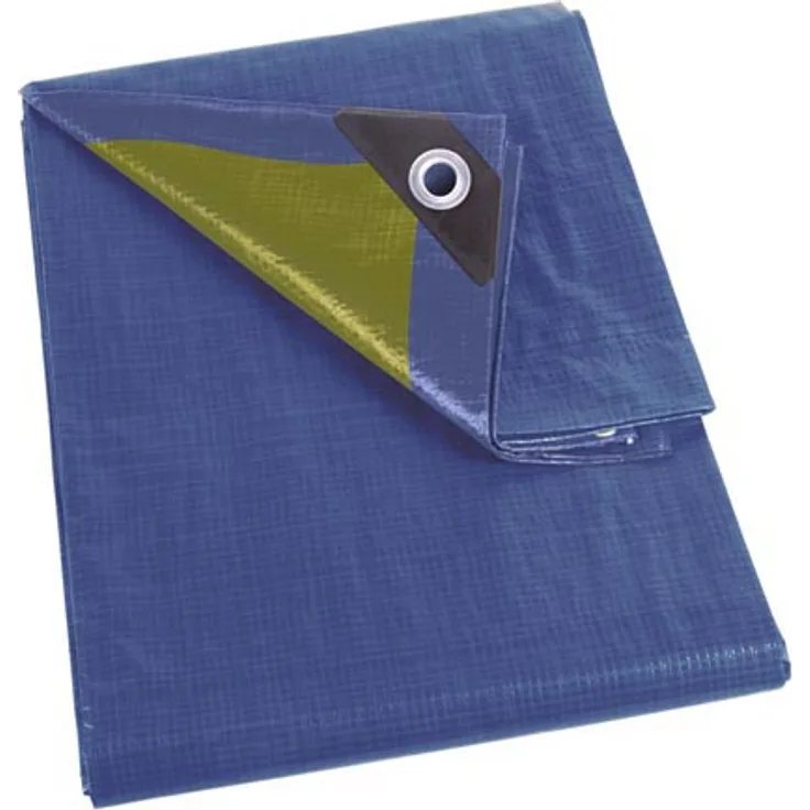 Perel - 110-0304 - Abdeckplane - Blau - Khaki - Stark - 3 x 4m