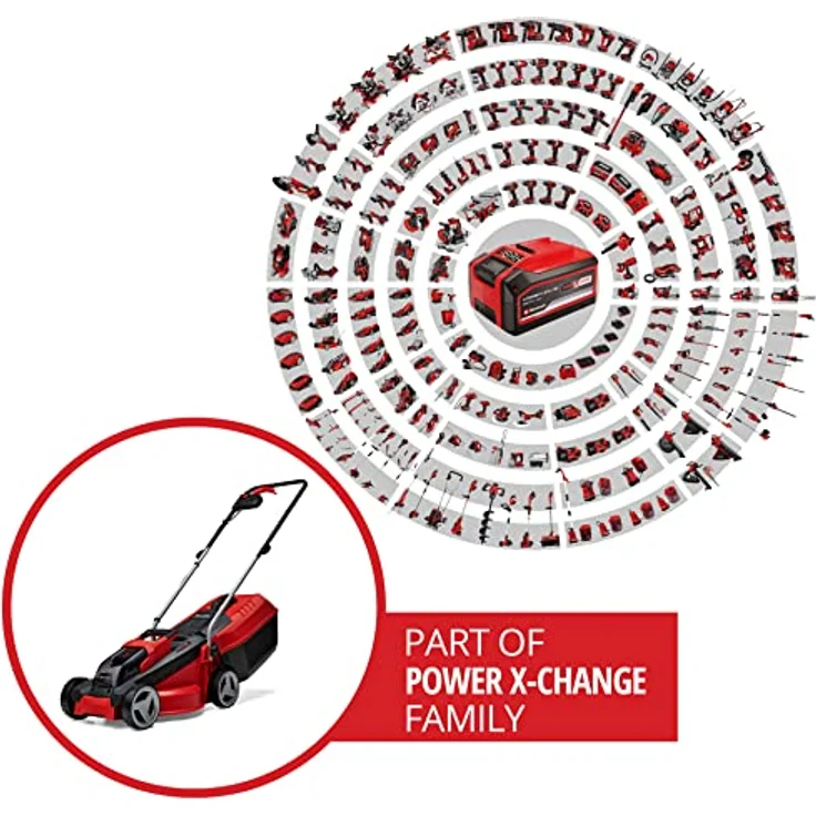 Einhell City Akku-Rasenmäher GE-CM 18-30 Li Kit Power X-Change - Li-Ion, 18 V, bis 150 m², 30 cm Schnittbreite, 3-stufige Schnitthöhenverstellung, inkl. 18 V 3 Ah-Akku und Ladegerät – Bild 12