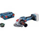 Bosch Professional GWX 18V-15 SC Akku-Winkelschleifer BITURBO Scheibendurchmesser 125mm, mit Connectivity-Modul, voreinstellbare Drehzahlstufen, X-Lock-Aufnahme, in L-BOXX 125 mm Akku