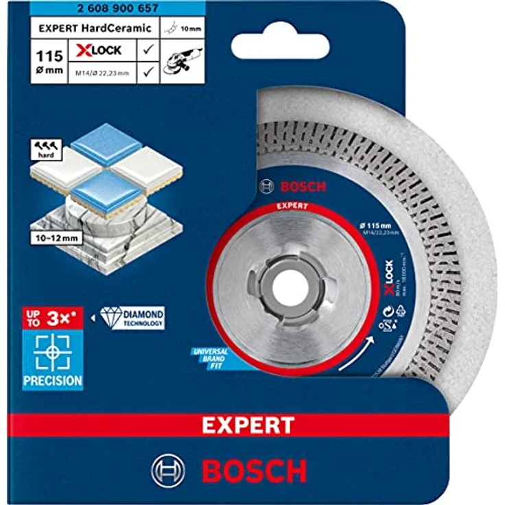 Bosch Professional Expert HardCeramic X-LOCK Diamanttrennscheibe, 115 x 22.23 x 1.4 x 10 mm – Bild 2