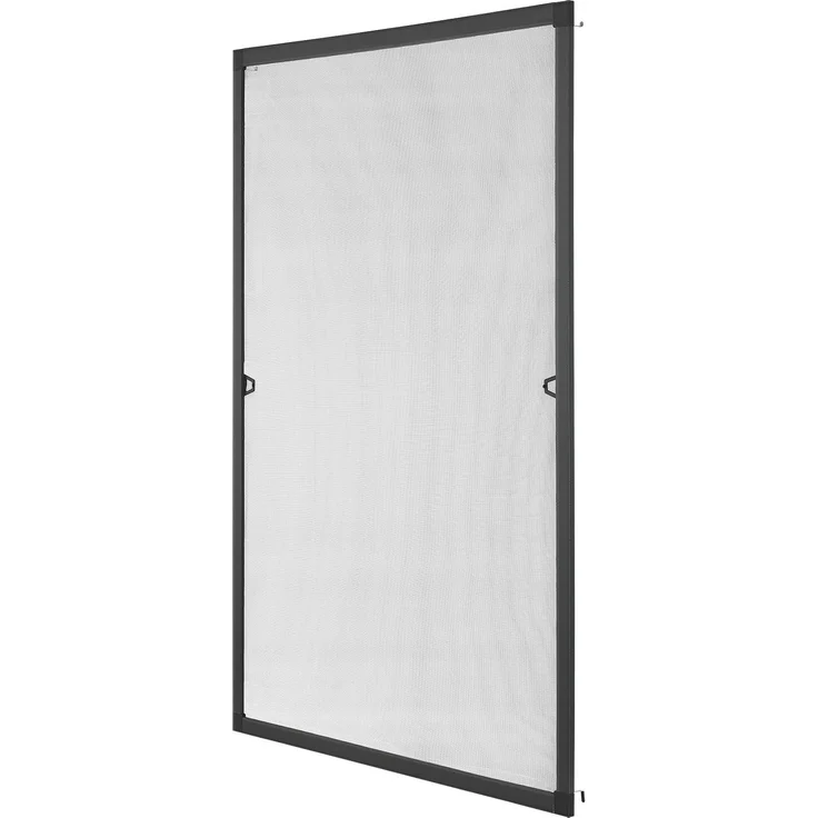Juskys Fliegengitter mit Alu-Rahmen 110 x 130 cm – Insektenschutz für Fenster zum Einhängen – Insektenschutzgitter UV-beständig in Grau – Bild 9