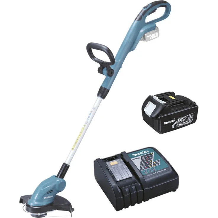 Makita DUR181RF Akku Rasentrimmer, 18V, Li-ion mit Akku und Ladegerät, Schnittbreite: 26 cm, 1,6 mm Fadenstärke, Tipp-Automatik – Bild 1