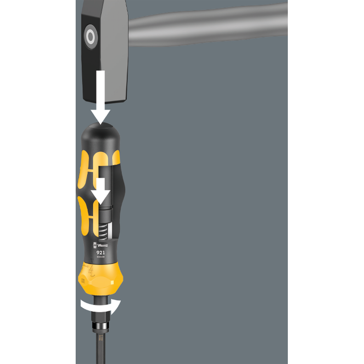 Wera Kraftform Kompakt 900 Set 1 Schlagschraubendreher 19 teilig 05018110001 1/4" Außensechskantantrieb Wechselklingen-Schraubendrehersatz – Bild 6