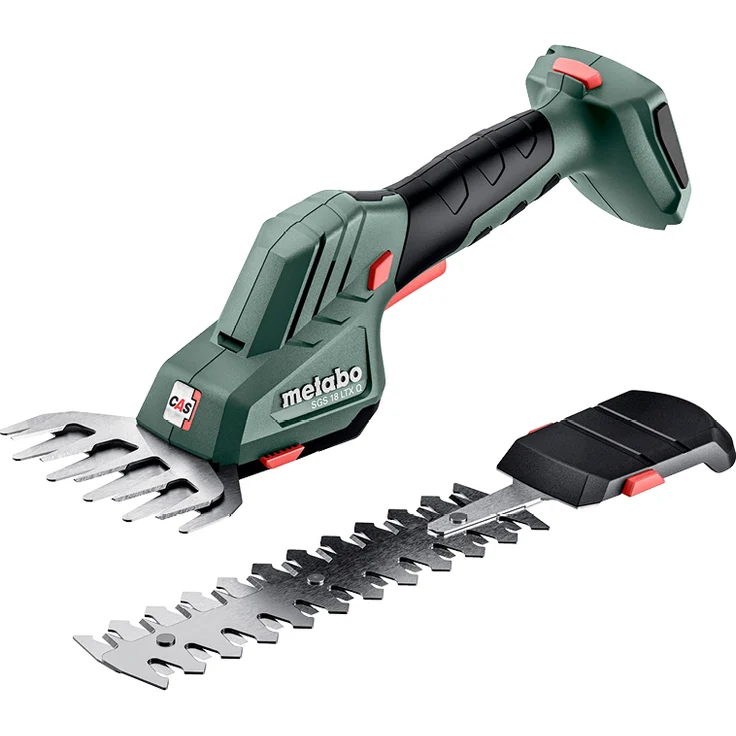 Metabo Akku-Strauch- und Grasschere SGS 18 LTX Q (18V, Li-Ion, inkl. 20cm Strauch- und 11,5cm Grasmesser) ohne Akku und Ladegerät, im Karton – Bild 2