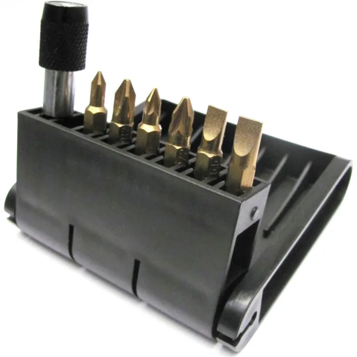myMAW 2 x Bit-Satz 7-teilig Bit Set Titan Beschichtung Bitsatz Gold 6 Bits + Bithalter
