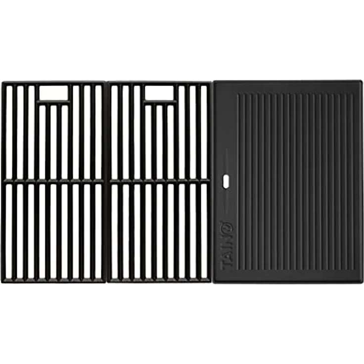 TAINO PRO 6+1 Gusseisen Rost Grillplatte Grillrost Zubehör Set Gasgrill Grill – Bild 2