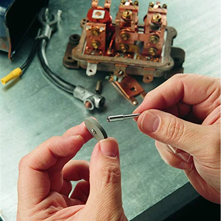 Dremel 402 Aufspanndorn (Zubehörsatz für Multifunktionswerkzeug mit 4 Dremel Aufspanndornen zur Verwendung bestimmter Zubehörteile wie Polierfilze oder Trenn- und Schleifscheiben) - Preisvergleich – Bild 4