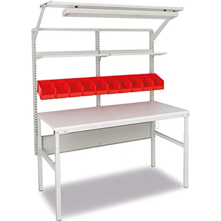 TP-Arbeitstisch, BXT 700x500 mm, ESD, lichtgrau - Preisvergleich – Bild 4