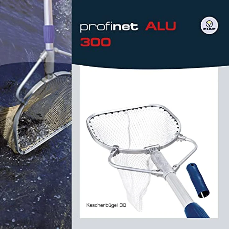 FIAP profinet ALU 300 MW, Profi Fischkescher mit 5 mm Maschenweite, Aluminium, ohne Kescherstiel, max. Tragkraft 15 kg – Bild 5