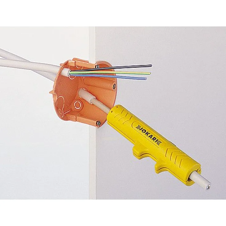 JOKARI T30140 Entmanteler Strip No. 14 (für PVC Kabel mit ø 44299 mm, zum Abisolieren in Gerätedosen, inkl. Klinge für Längsschnitt) 460230 – Bild 2