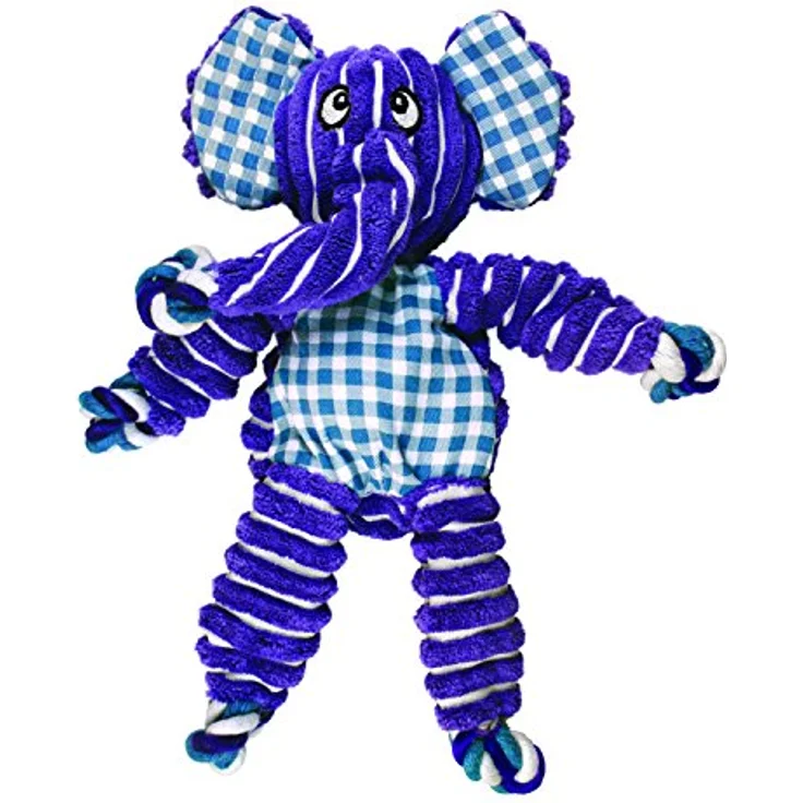 KONG – Floppy Knots Elephant – Innere Geknotete Seile und Minimale Füllung für Weniger Unordnung – Für Mittelgroße/Große Hunde – Bild 1