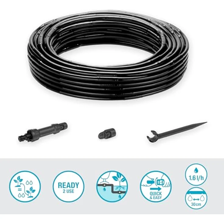 GARDENA Micro-Drip-System Tropfbewässerung Set Hecke-Sträucher (25 m) – Bild 2