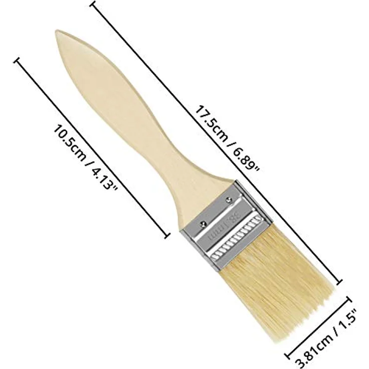 Kurtzy Pinselset 24-er Pack – 38,1mm Pinselkopf, Malerpinsel Größe 17,5cm - Pinsel Set für Farben, Lack, Beizen, Klebstoffe - Flachpinsel, Lasurpinsel, Lackpinsel für Malerbedarf, zum Streichen, DIY – Bild 2