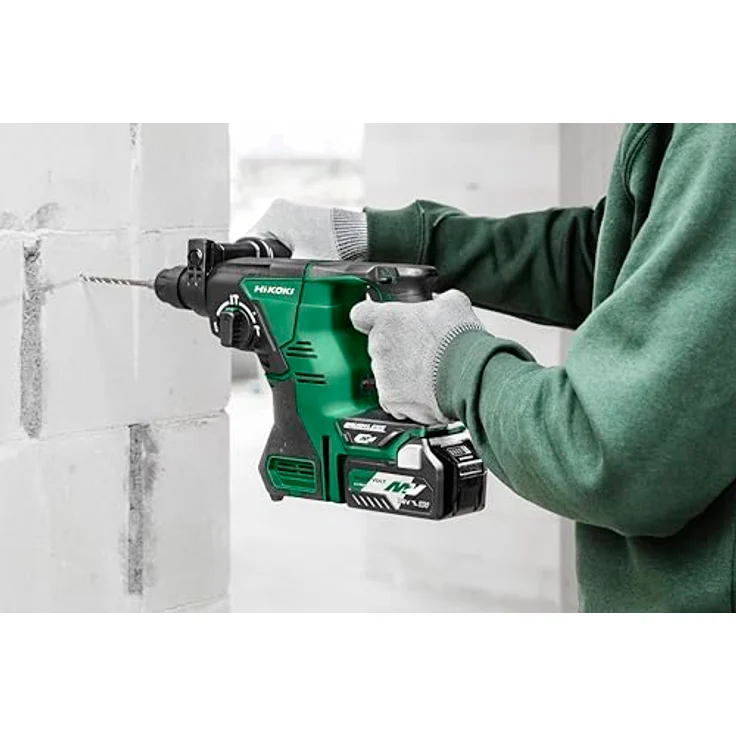 HIKOKI Akku Bohr- und Meißelhammer DH1826DA, SDS-plus Aufnahme, 18V, 3 Funktionen, Brushless Motor, 0-4300 min-1, 3,2 J Schlagenergie, mit Zubehör, ohne Akku und Ladegerät – Bild 3