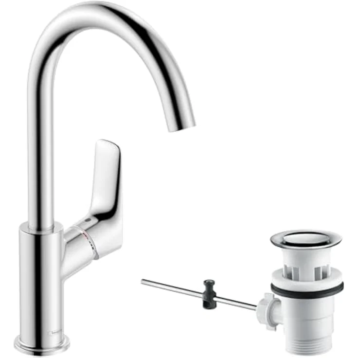 hansgrohe Logis 210 Spültischarmatur, Normalstrahl mit 154 mm Ausladung und 120° Schwenkbereich – Bild 1