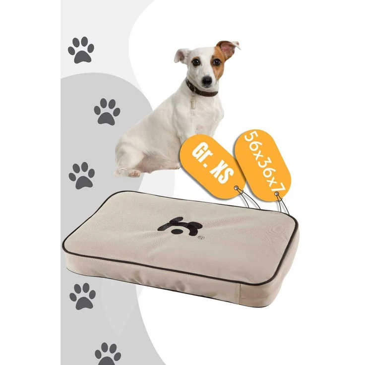 MAELSON Tierbett Lounge Mat für Soft Kennel / Hundekissen- Beige, Wasserfester Nylon-Bezug, 7 cm Dicke – Bild 1