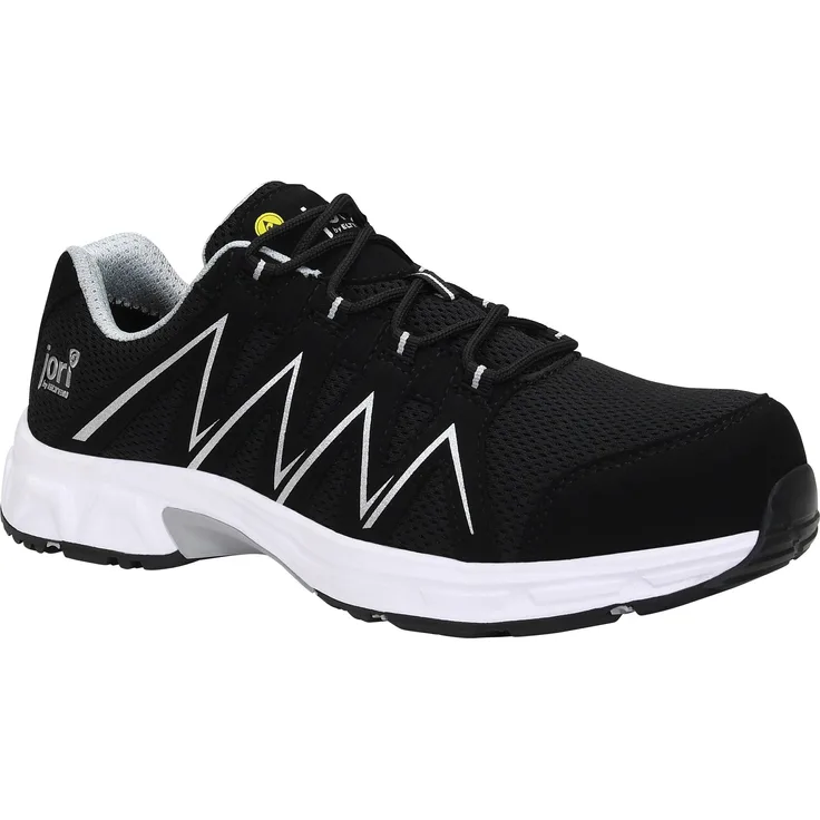 Jori jo_SPEEDY black-silver Low ESD S1P Sicherheitsschuh mit Atmungsaktivem Textilfutter und ESD Einlegesohle