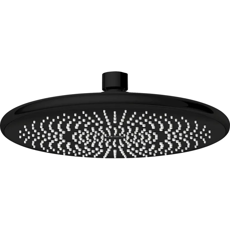 WENKO Regenduschkopf Watersaving, Ø 22,5 cm, mit Kugelgelenk und Noppen, schwarz