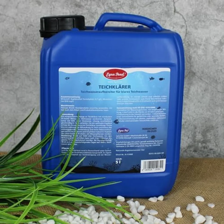 Lyra Pet Lyra Pond® 5 Liter Teichklärer | Wirkt gegen die häufigsten Algenarten | Für klares Teichwasser | Langanhaltende Wirkung | Reduziert die Algenneubildung | Nicht schädlich für Fische & Pflanzen – Bild 5