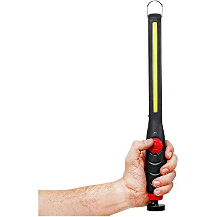 STIER Akku LED Werkstattleuchte, 600 Lumen, tageslichtweiß, verstellbar mit Magnet, Stablampe Kfz, Inspektionsleuchte, 2200 mAh Akku – Bild 4