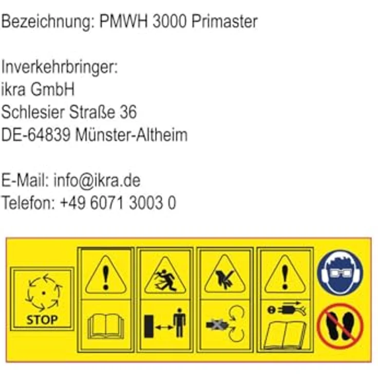 Primaster PMHW 3000 Elektro-Häcksler Leisehäcksler 60 Liter Auffangbox 3000 Watt max Aststärke Ø 45 mm Walzensystem – Bild 5