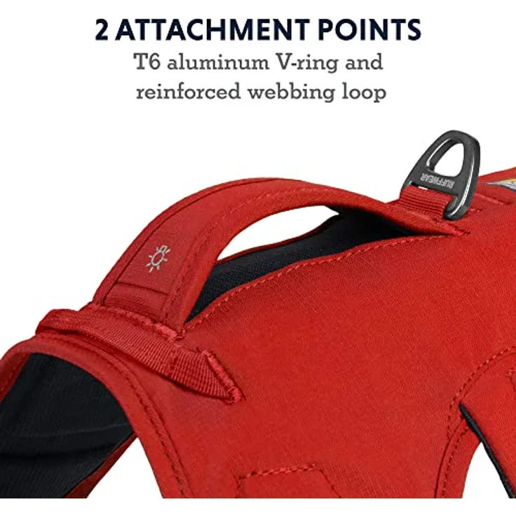 RUFFWEAR Mehrzweck-Hundegeschirr mit Griff, Web Master, verstellbares, Geschirr, 2 Leinenbefestigungen, für den täglichen Gebrauch, Red Sumac, XXS – Bild 5
